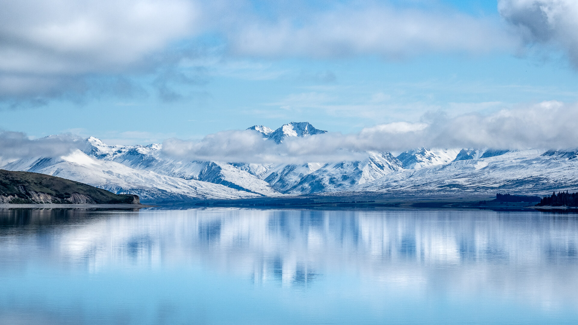Honour For Print Landscape In Blue And White By Hector Beveridge