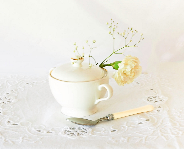 Merit For Print Floral Sugar Bowl By Janet Richardson