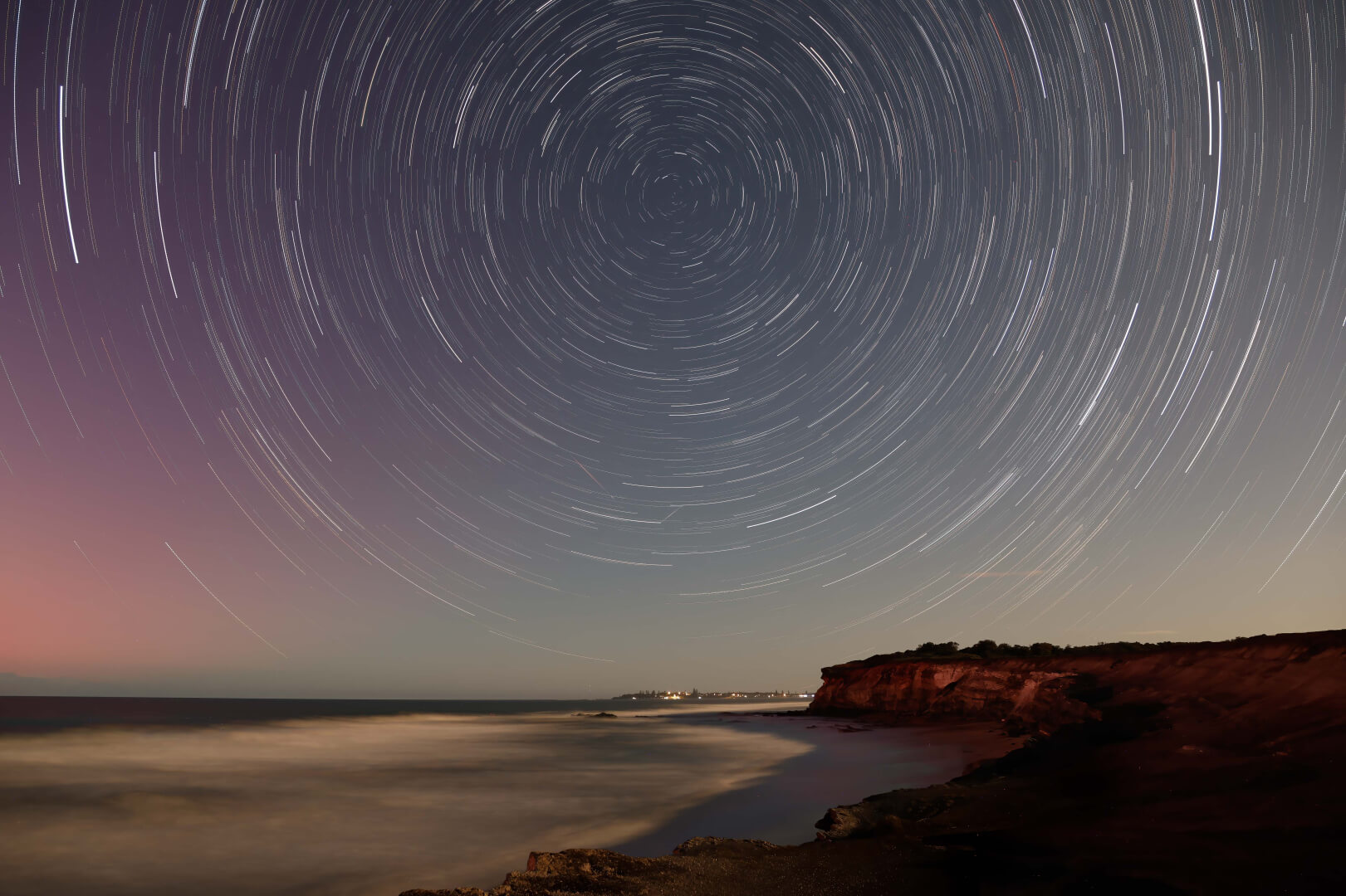 Honour For Digital A45 Star Trails Over Red Cliff By Heidi Wallis