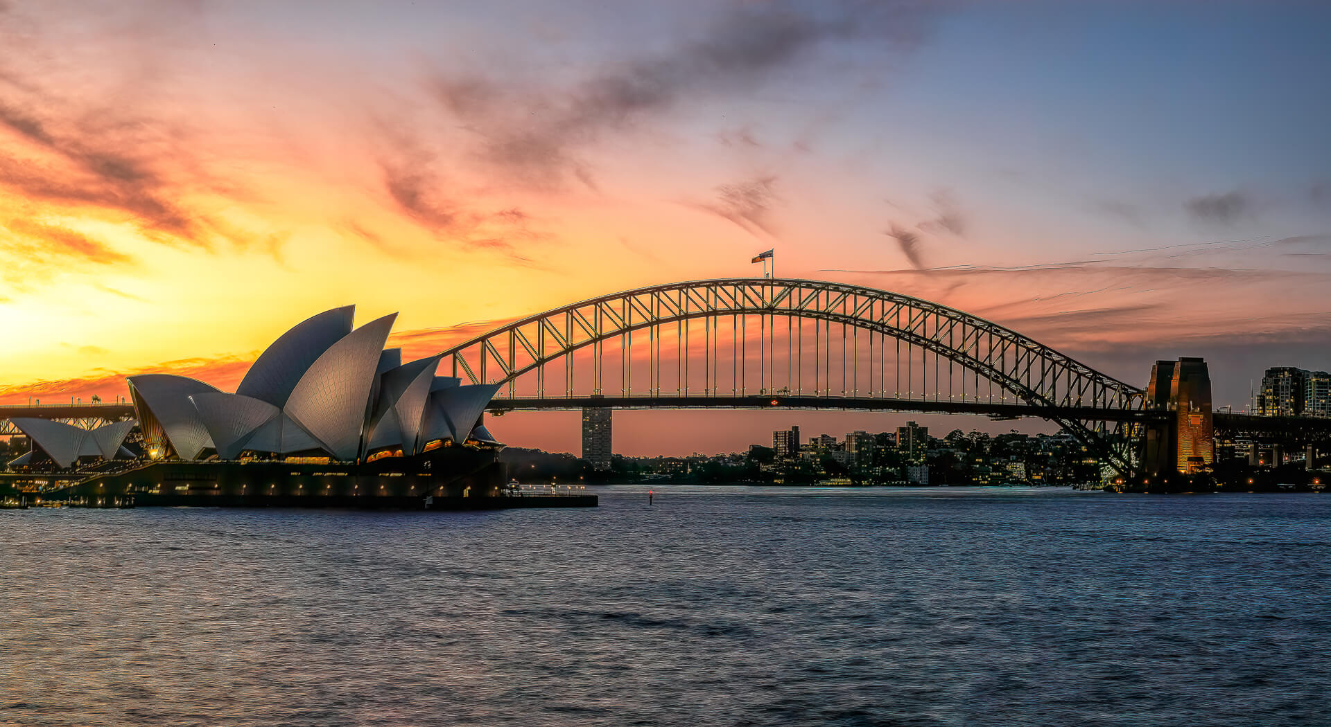 Honour For Print Sydney Harbour Bridge And Opera House By Swarna Wijesekera