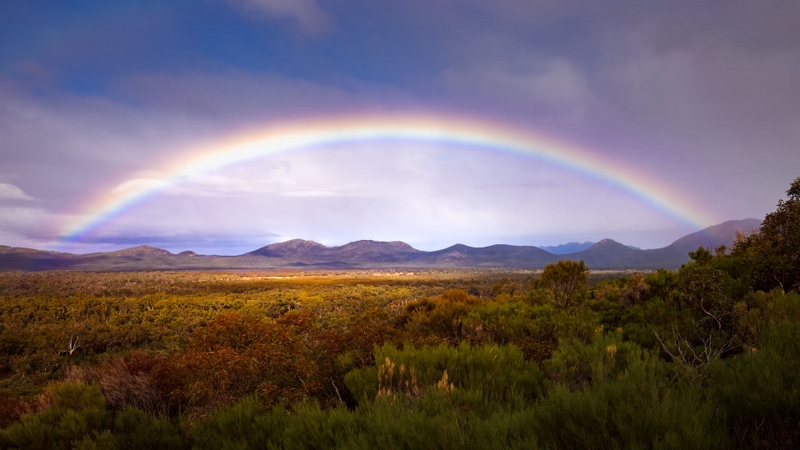 Merit For Digital Rainbow Over Wilpena Pound By Geoffrey Hui