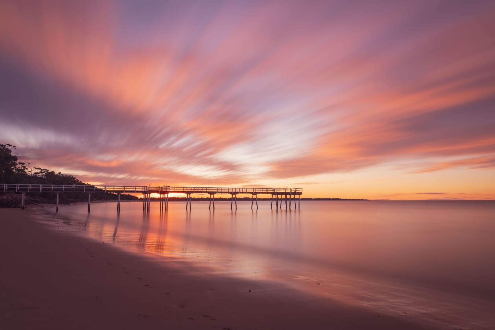 Honour For Digital A45 Sunset Over Scarness Jetty By Heidi Wallis