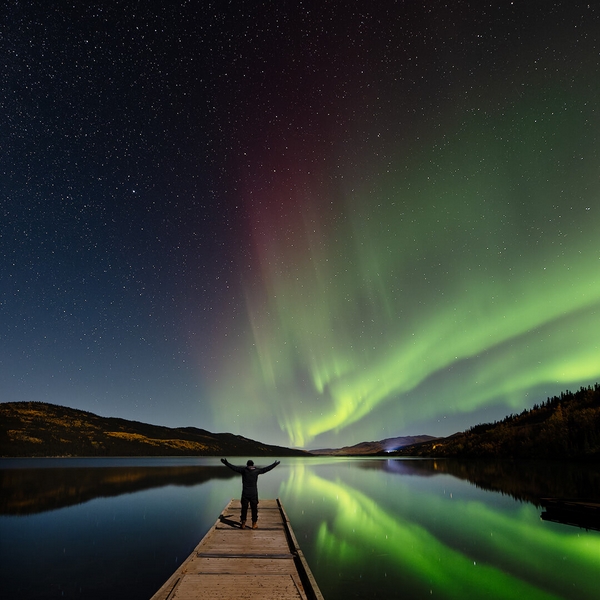 Merit For Digital Aurora Over Fox Lake By Jefferey Mott