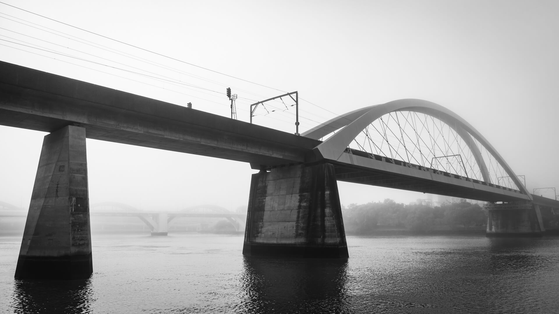 Merit For Print Bridges In Fog By Bruce McDonald