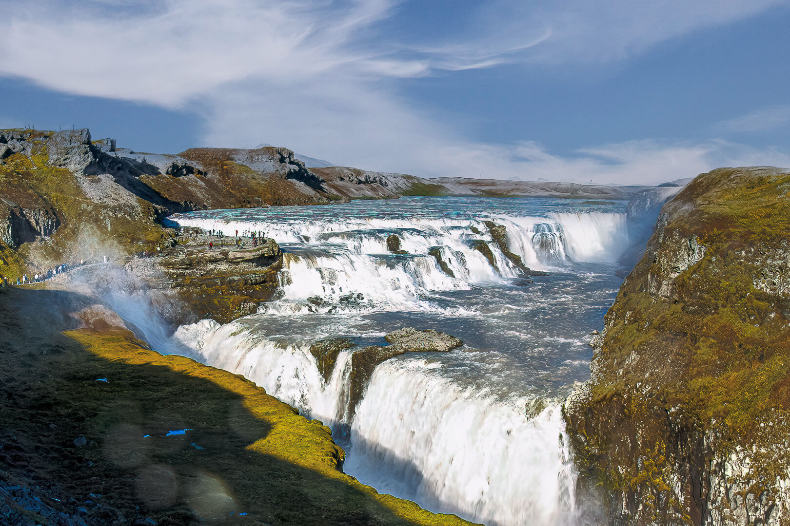 Honour For Digital Gullifoss Water Fall In Iceland  By Swarna Wijesekera